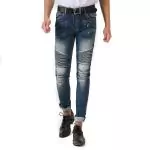 balmain jeans stretch distressed skinny light blue